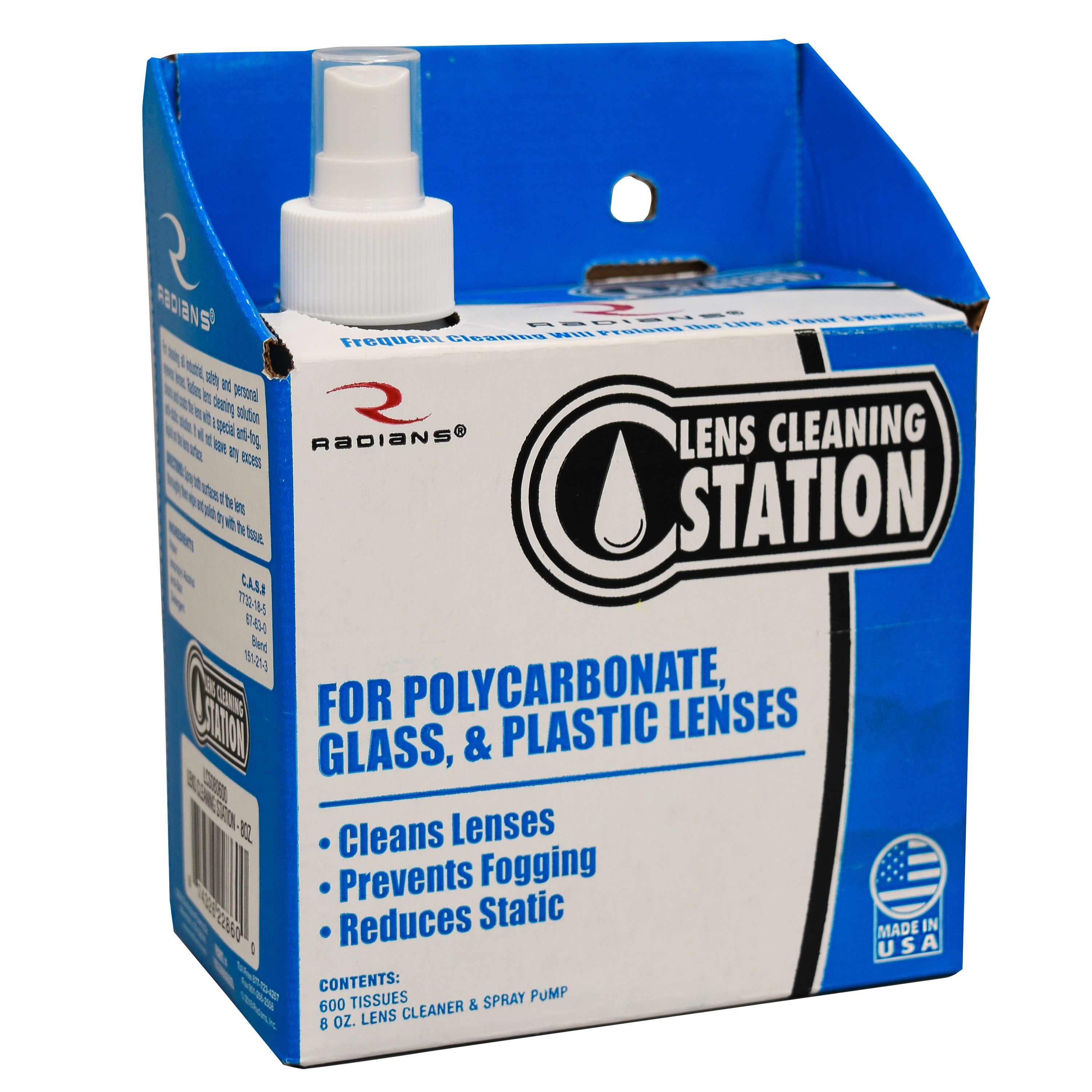 Lens Cleaning Station - Small - 8 oz Solution and 600 Wipes - Lens Cleaning Tissue/Liquid
